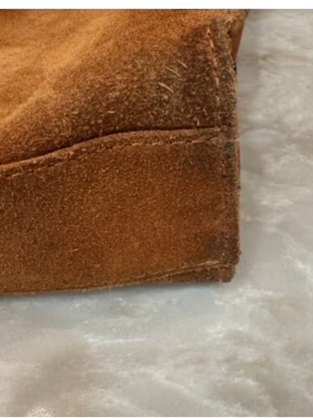 Hammitt Benjamin Cognac Brown Suede Tote Bag - Picture 3 of 11